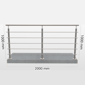 garde corps kit complet 2 mètres