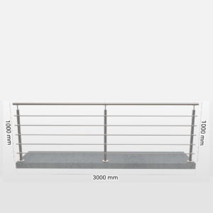 garde corps kit complet 3 mètres