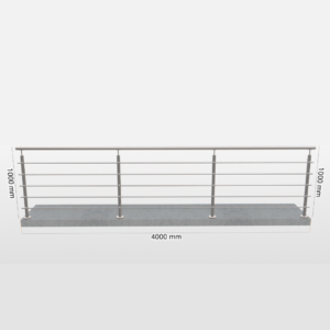 garde corps kit complet 4 mètres