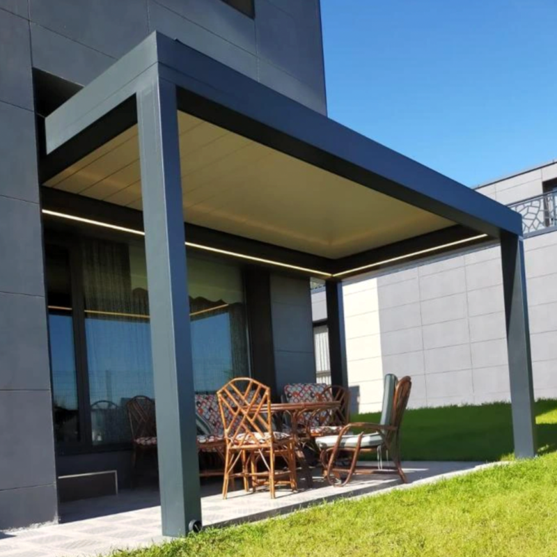 pergola bioclimatique adossée 2m x 2m